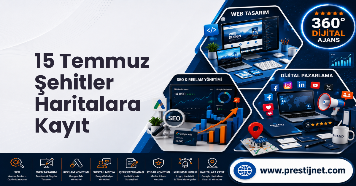 15 Temmuz Şehitler Haritalara Kayıt