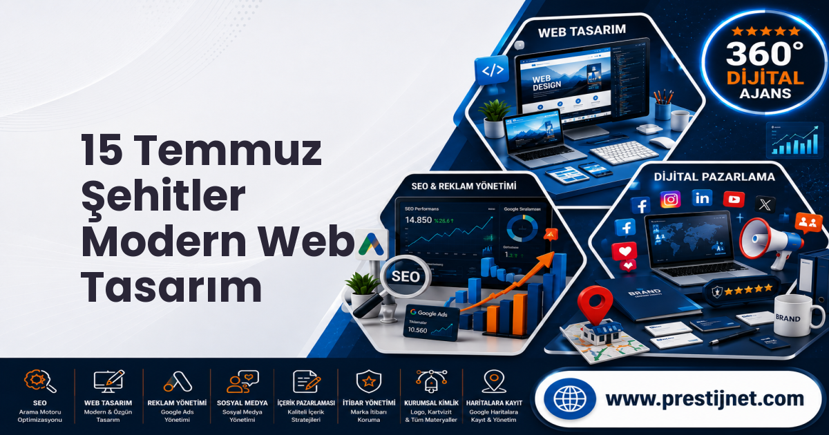 15 Temmuz Şehitler Modern Web Tasarım
