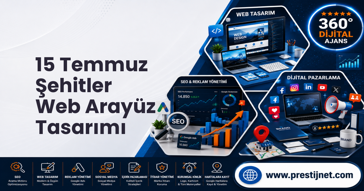 15 Temmuz Şehitler Web Arayüz Tasarımı