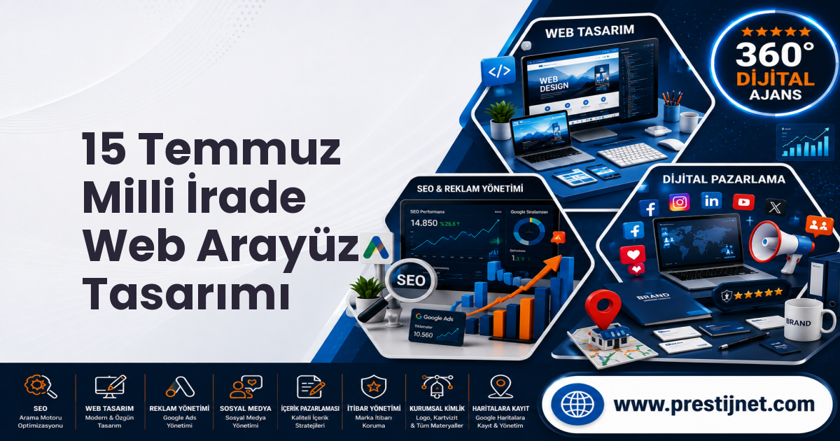 15 Temmuz Milli İrade Web Arayüz Tasarımı