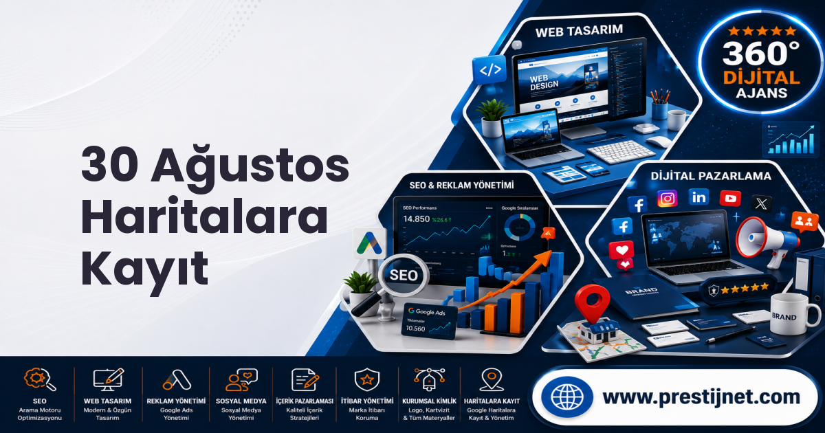 30 Ağustos Haritalara Kayıt