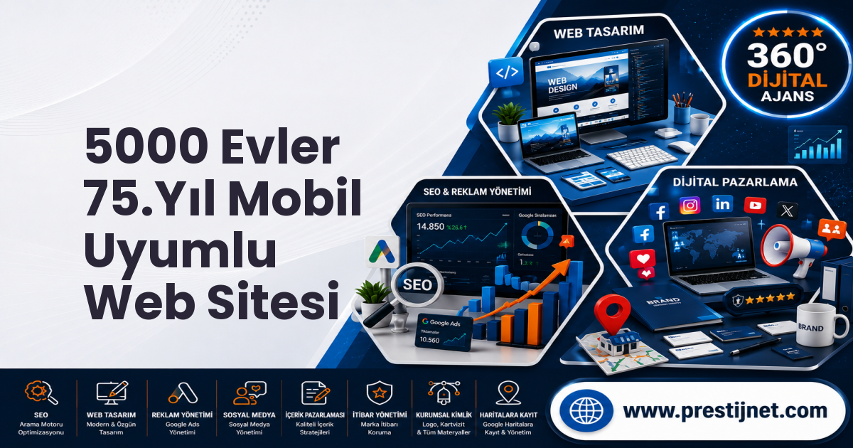 5000 Evler 75.Yıl Mobil Uyumlu Web Sitesi