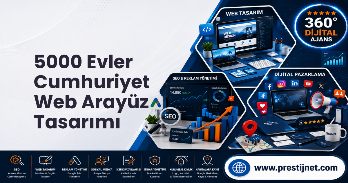 5000 Evler Cumhuriyet Web Arayüz Tasarımı