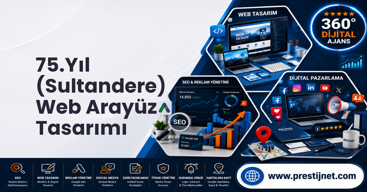 75.Yıl (Sultandere) Web Arayüz Tasarımı