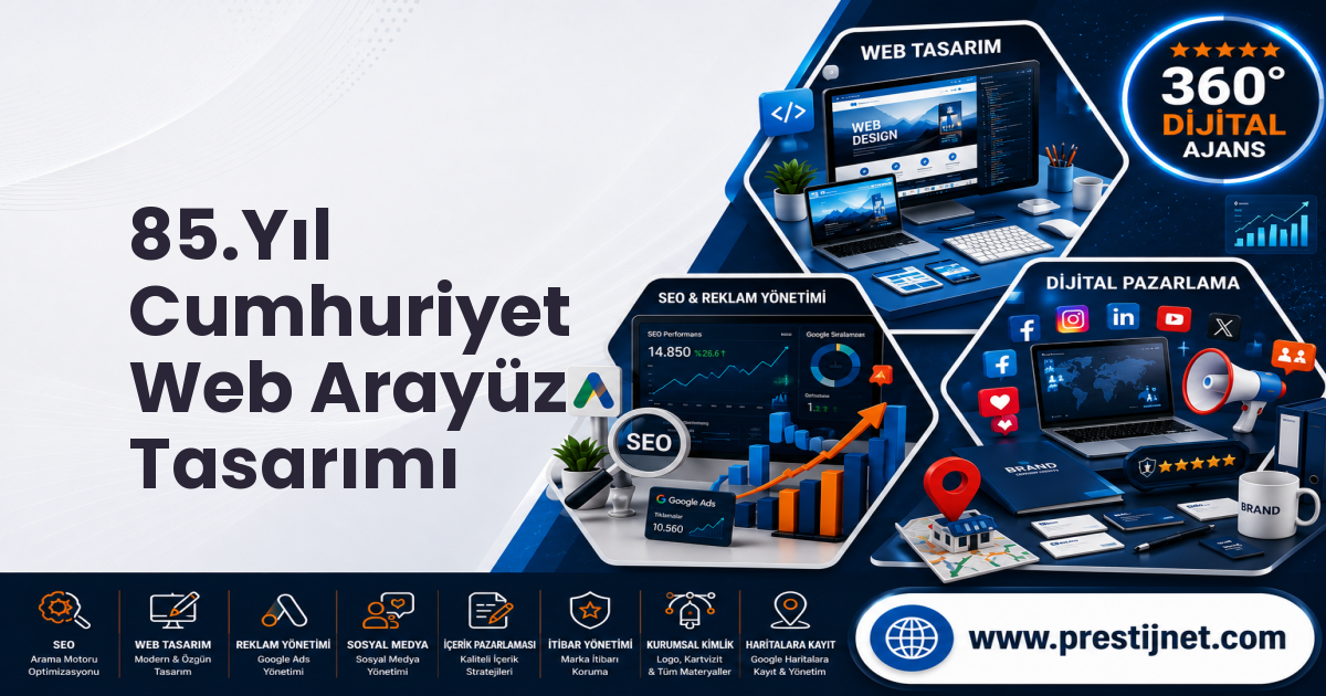 85.Yıl Cumhuriyet Web Arayüz Tasarımı