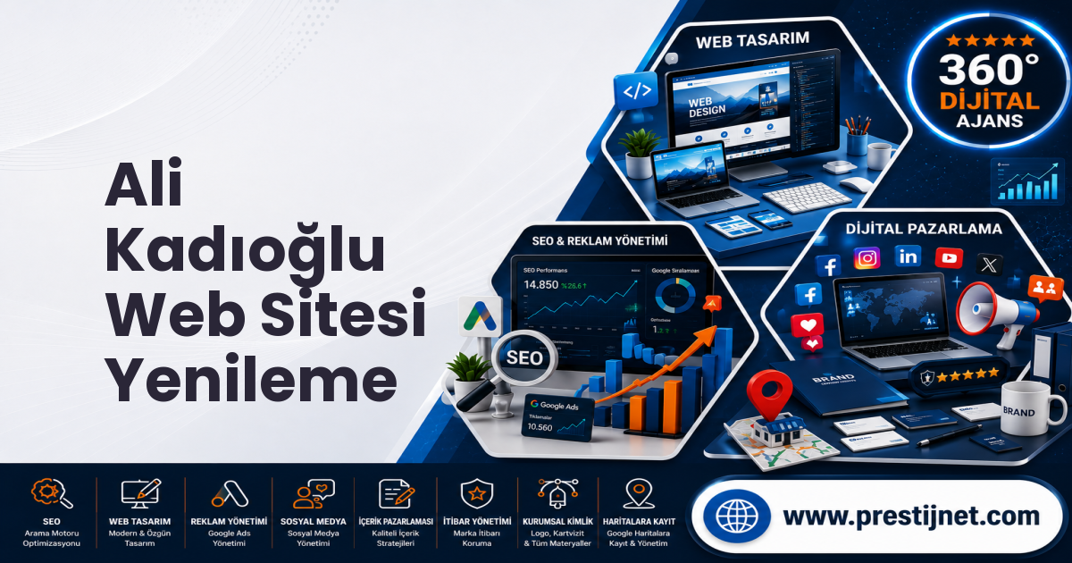 Ali Kadıoğlu Web Sitesi Yenileme