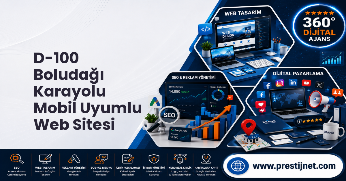D-100 Boludağı Karayolu Mobil Uyumlu Web Sitesi