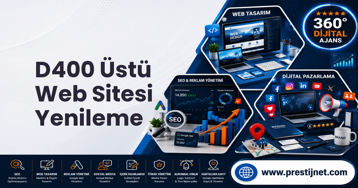 D400 Üstü Web Sitesi Yenileme
