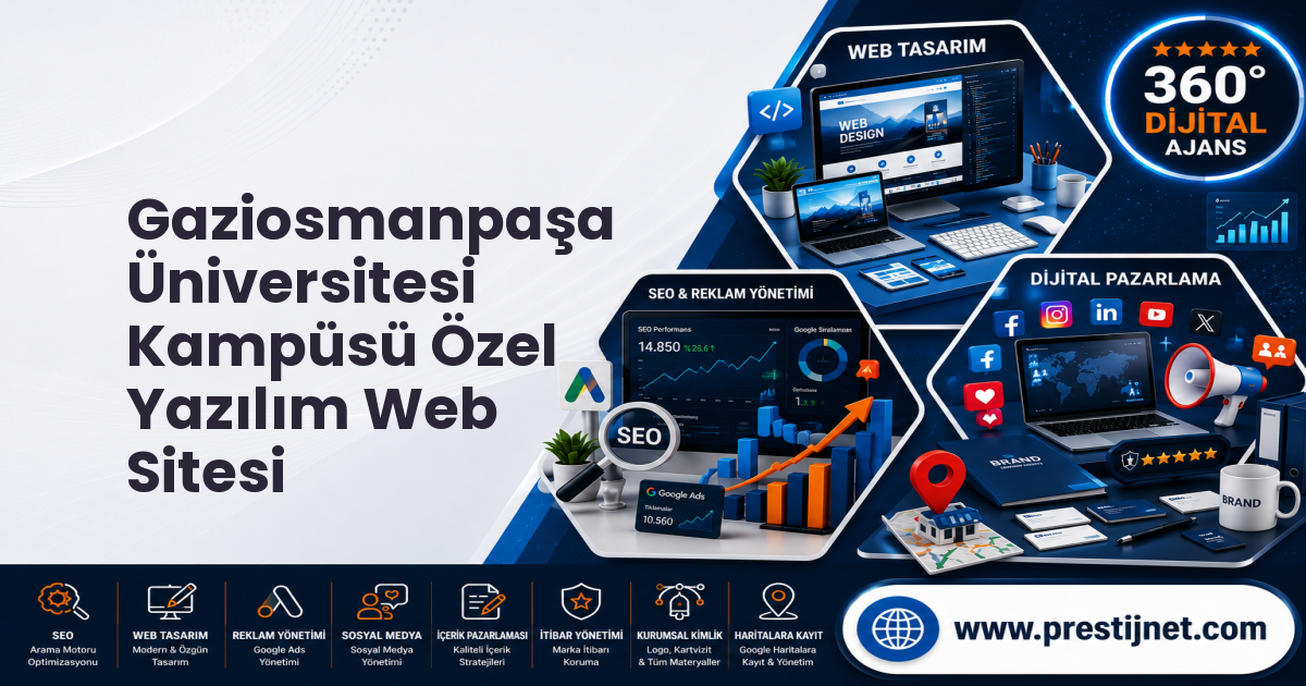 Gaziosmanpaşa Üniversitesi Kampüsü Özel Yazılım Web Sitesi