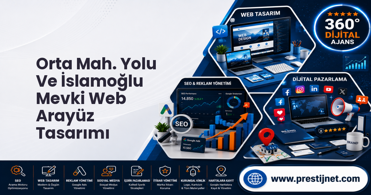 Orta Mah. Yolu Ve İslamoğlu Mevki Web Arayüz Tasarımı