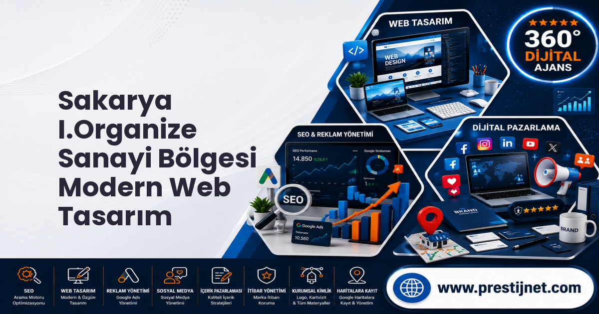 Sakarya I.Organize Sanayi Bölgesi Modern Web Tasarım